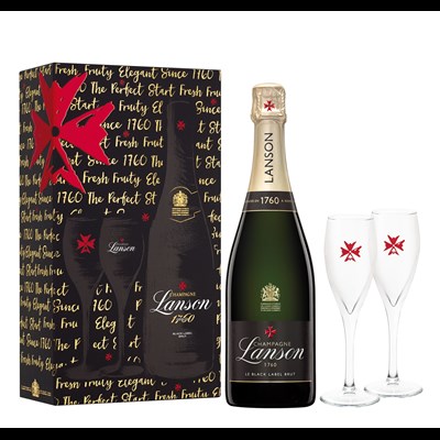 Lanson Black Label and 2 Flutes Pack